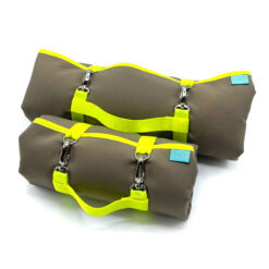 Dog'n'Roll • Hundereisedecke • Camel - Neongelb