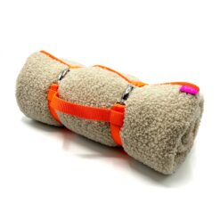 Dog'n'Roll • Hundereisedecke • Mix & Match • Teddy Beige - Neonorange