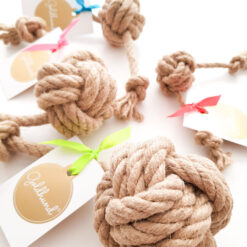 Goldhund • natürliches Hundespielzeug • Hanfknoten