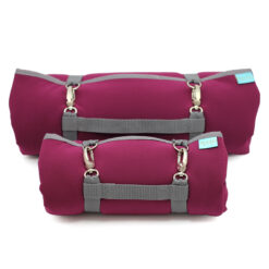 Dog'n'Roll • Hundereisedecke • Aubergine - Grau