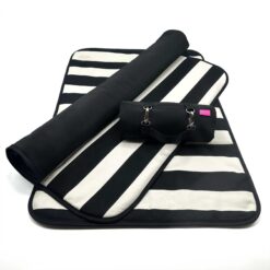 Dog'n'Roll • Hundereisedecke • Sunset Stripes • Schwarz - Weiß