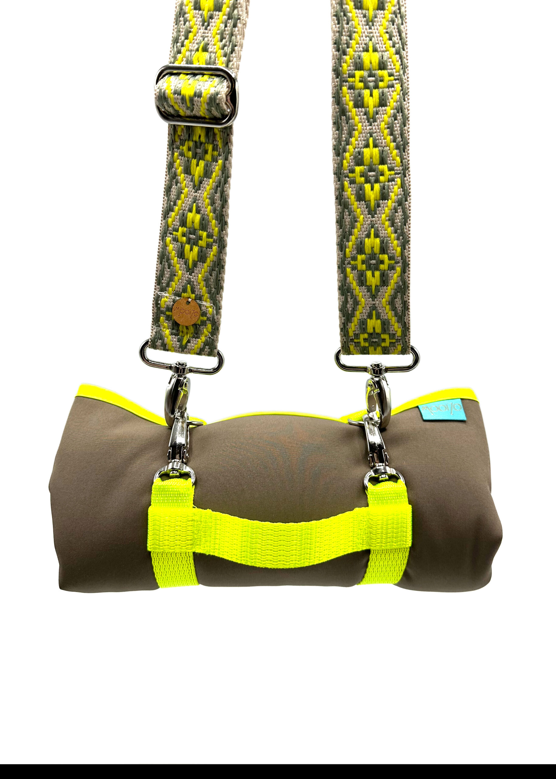 Dog'n'Roll • Hundereisedecke • Camel - Neongelb – Bild 2