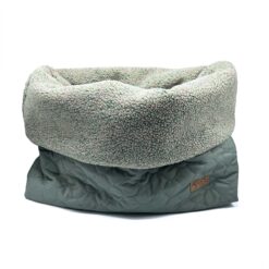 Outdoor Mupfel • Hunde Kuschelsack • Stepp Frostgrün - Teddy Frostgrün-Bunt