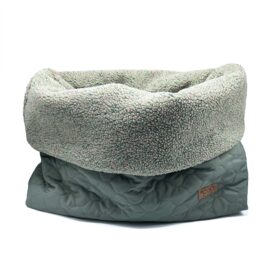 Outdoor Mupfel • Hunde Kuschelsack • Stepp Frostgrün - Teddy Frostgrün-Bunt