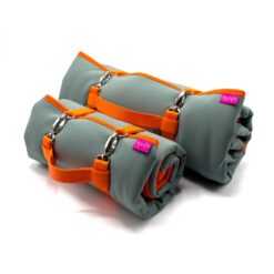 Dog'n'Roll • Hundereisedecke • Mix & Match • Frostgrün - Neonorange
